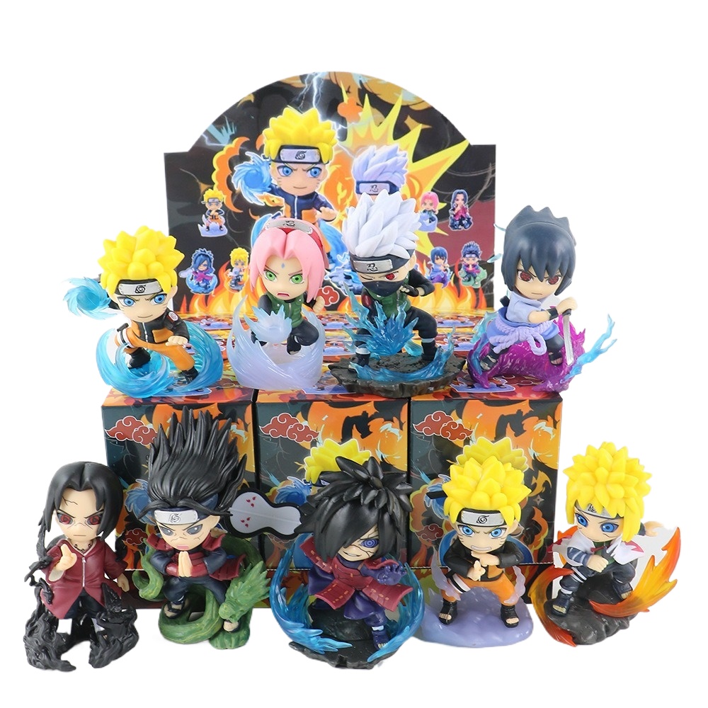 Anime Merchandise Box Set - 1-9 Styles Naruto Q-version Figure Blind