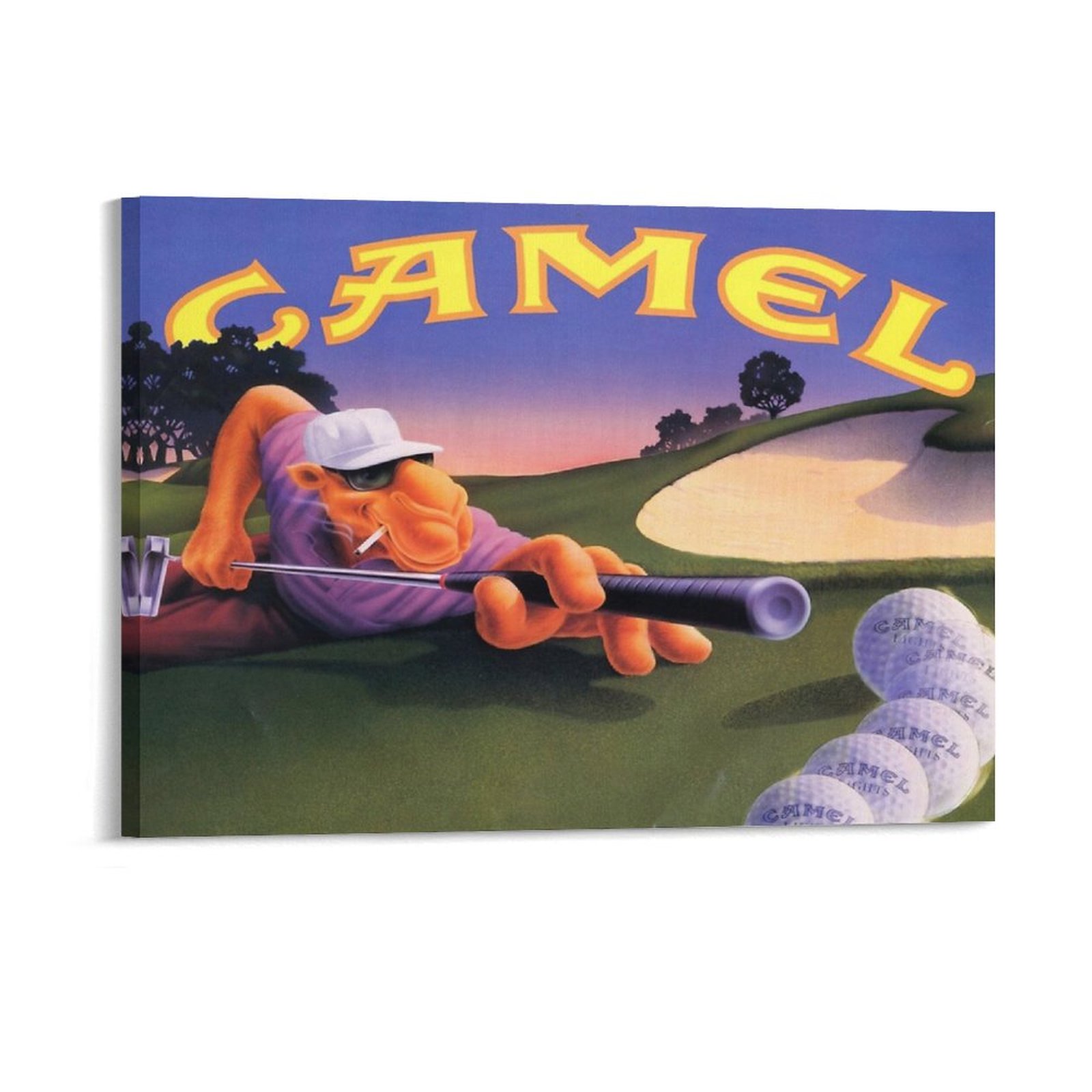 Art Print Framed - Vintage Joe Camel Roulette Ad Canvas