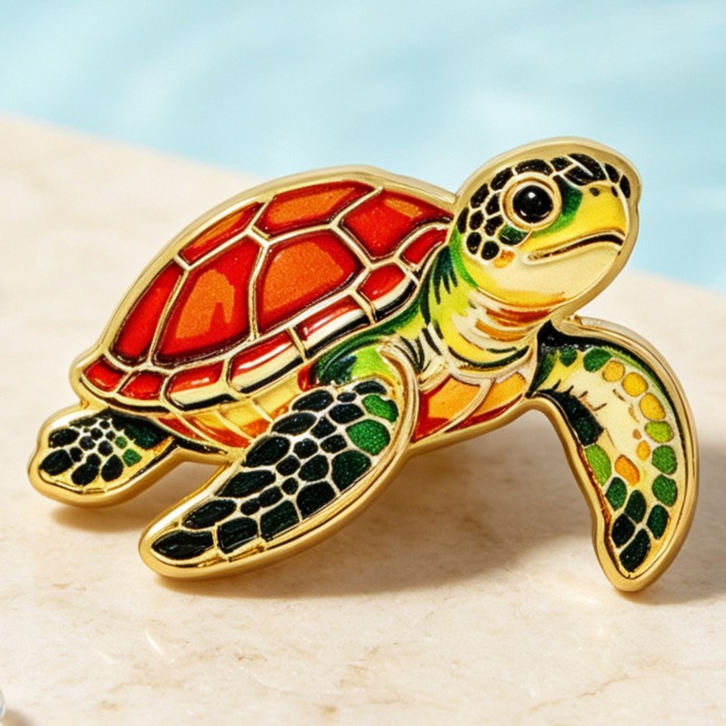 Vibrant Ocean Animal Enamel Pi - Enamel Pin Set recension och pris