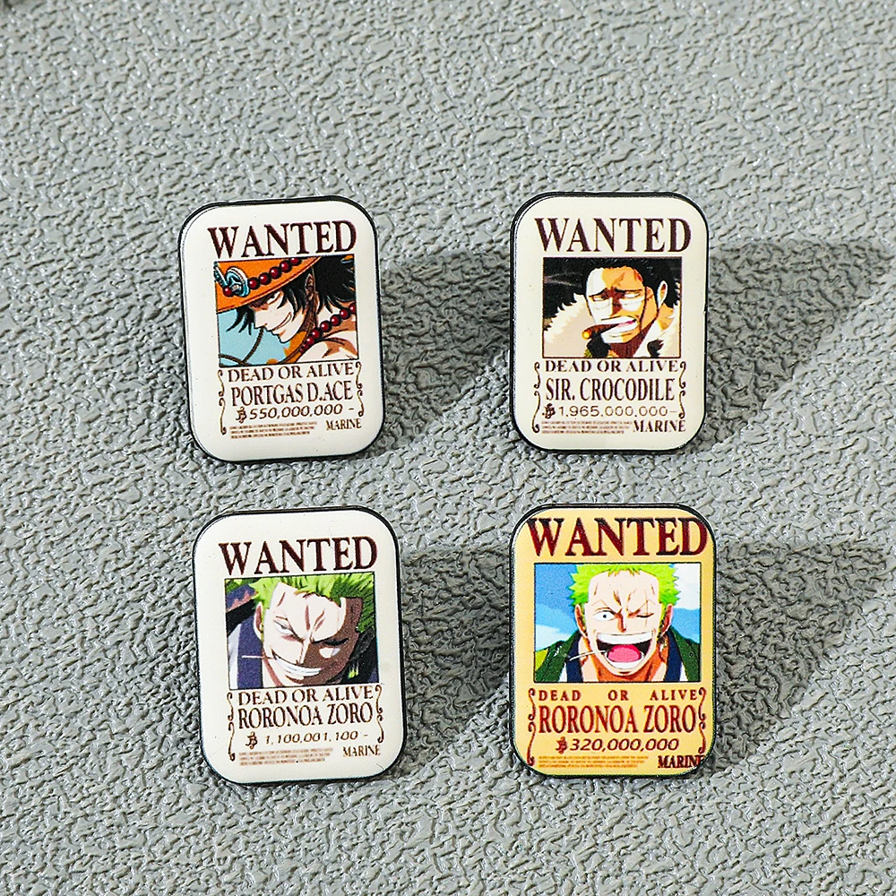 4 Pcs ONE PIECE Cartoon Anime  - Enamel Pin Set recension och pris
