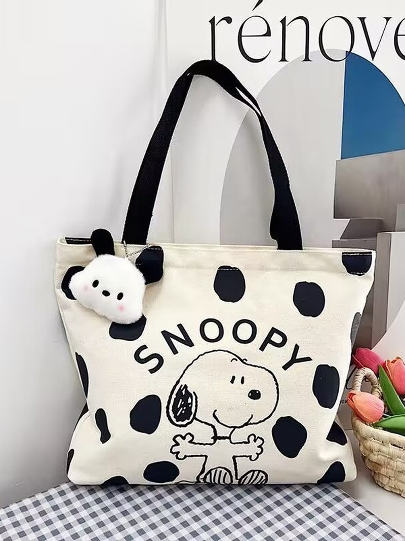 Cartoon Snoopy Canvas Shoulder - Anime Tote Bag recension och pris