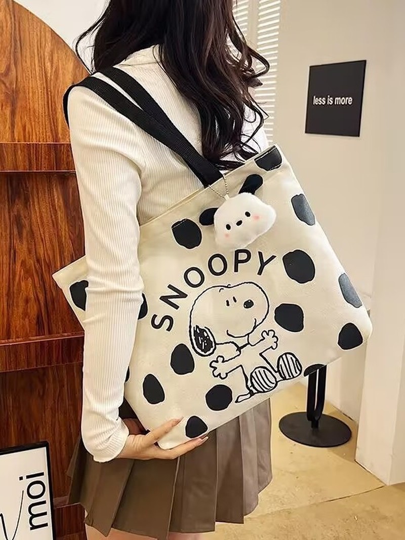 Cartoon Snoopy Canvas Shoulder - Anime Tote Bag recension och pris