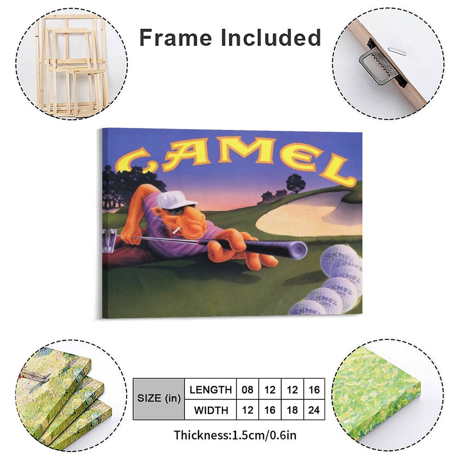 Vintage Joe Camel Roulette Ad  - Art Print Framed recension och pris