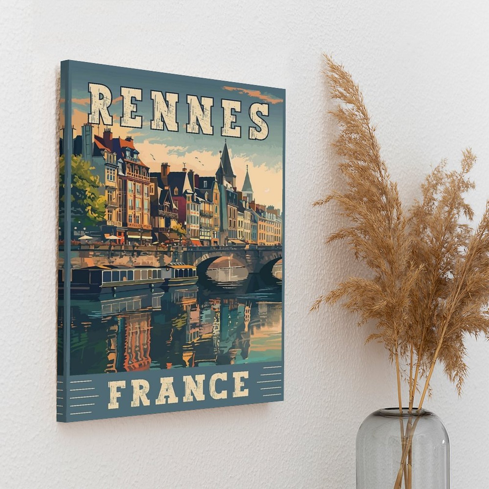 Rennes In France Charming Fren - Art Print Framed recension och pris