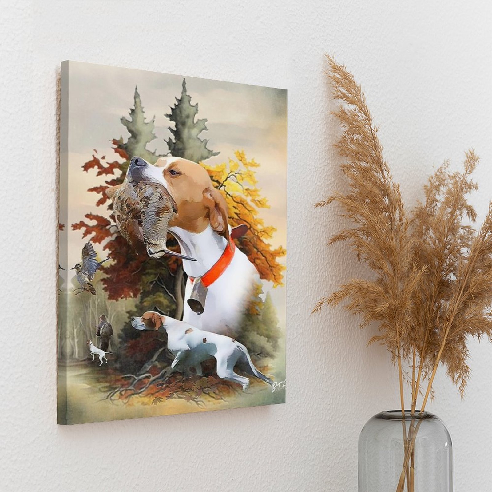 English Pointer Woodcock Hunti - Art Print Framed recension och pris